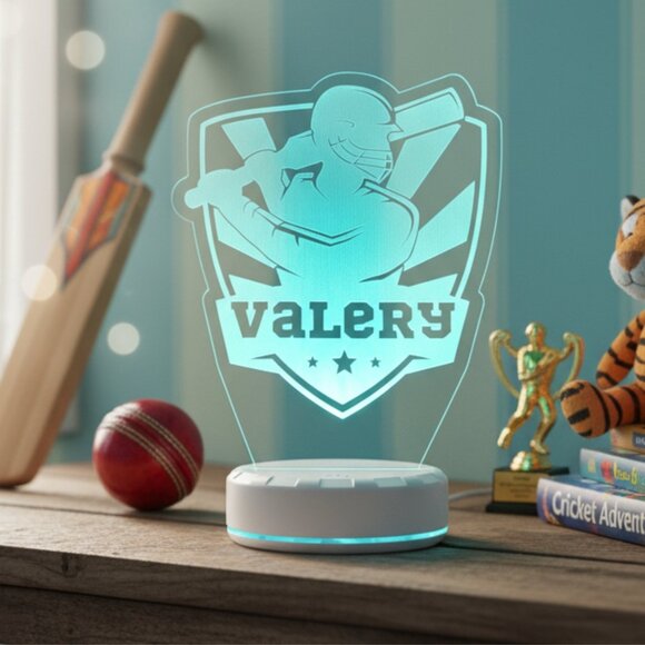 Personalized Cricket LED Night Light Decor - Picture 8 of 8